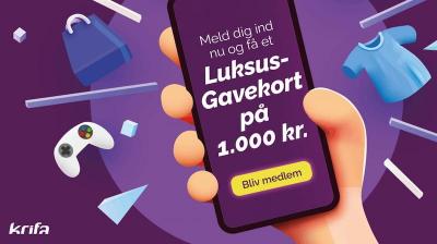Krifa: Meld dig ind og få 1.000 kr gavekort