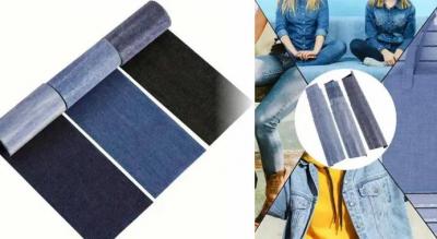 Hurtig og nem reparation af tøj med selvklæbende jeanslapper - stryg på og klart!