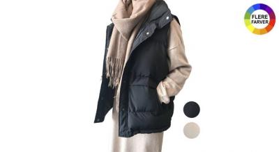 Stilfuld, varm dunvest til kvinder