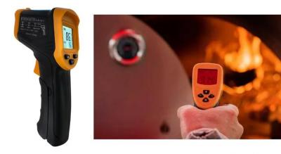 Mål temperaturer hurtigt, sikkert og uden kontakt med dette infrarøde termometer - et uundværligt værktøj både i køkkenet og i industrien.