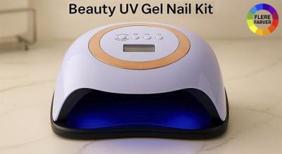 Professionelt UV-gel neglesæt - 168W LED-lampe