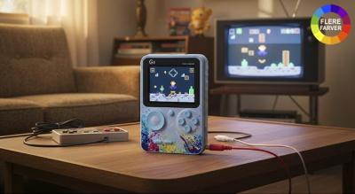 G5 Retro håndholdt og TV-spilkonsol - klassiske arkadespil, bærbar spiloplevelse