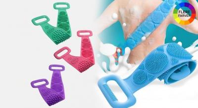 Smart silikone-badeskrub til at rense og skrubbe kroppen når du er i bad