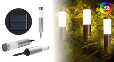 1, 2, eller 4 stk. LED-solcellelampe i moderne design