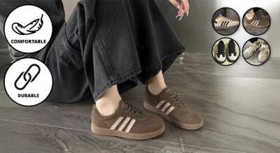 Trendy træningssko i ruskindslook - 8 størrelser og 3 farver