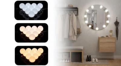 10-pak LED-lys til spejl - forkæl dig selv med virkelig god belysning, der gør din morgenrutine klarere og nemmere