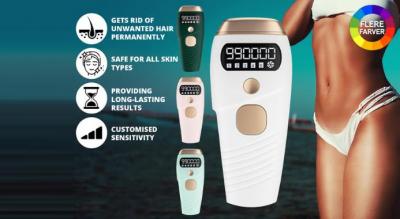 Bærbar laserhårfjerningsenhed - sikker til alle hudtyper