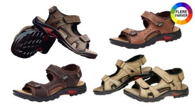 Komfortable sportssandaler i læder