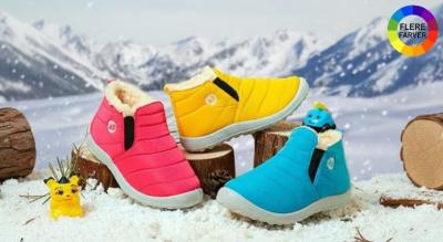 Børns vinter-ankelstøvler i blødt kunstpels - varme, skridsikre, unisex, flere størrelser