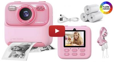 Multifunktionelt 1080P HD børnekamera med instant foto - perfekt gave til piger og drenge