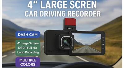 4” dashcam med stor skærm til bilen - mulighed for enkelt- eller dobbeltlinse, Full HD, vidvinkel og nem installation