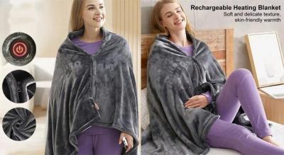 Genopladeligt varmetæppe med lang batterilevetid, der holder i op til 5,5-7 timer. Holder dig varm hele efteråret og vinteren!