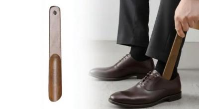 Klassisk skohorn lavet af bambustræ - giv dine sko den pleje, de fortjener!
