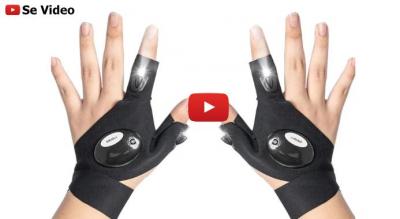 Handsker med LED-lys - perfekte til arbejde i mørke hjørner, reparationer på bilen eller rundt omkring i huset