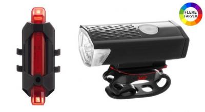 Smart genopladeligt cykellygtesæt