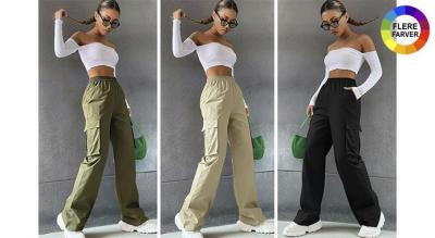 Casual cargobukser med høj talje - perfekte til sommereventyr!