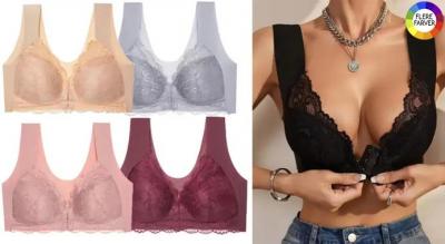 Forførende push-up bh med blonder og frontlukning - den perfekte kombination af elegance og komfort.