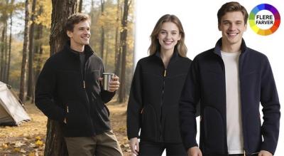Blød og varm fleecejakke med lynlås til både damer og herrer