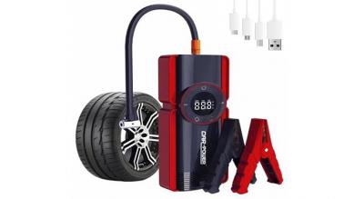 Powerbank med starthjælp, kompressor og mere - 10.000 mAh til bil