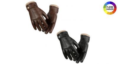 Læderhandsker med touch til mænd