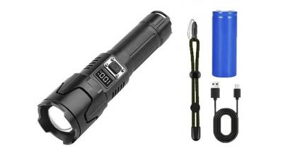 LED-lommelygte sæt - genopladelig, taktisk og med COB-lys til overlevelse og udendørs brug