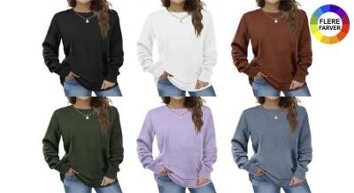 Stilren og behagelig langærmet sweatshirt med rund hals - perfekt til lag-på-lag-stil året rundt.