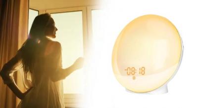 Vækkeur med solopgangs- og solnedgangssimulering - vågn naturligt og fald trygt i søvn!