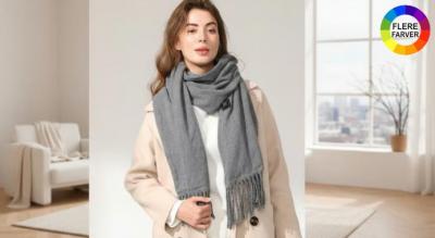 USB-genopladeligt elektrisk varmetørklæde - termoforet fleece halsvarmer, letvægts slank pasform, vintertilbehør til udendørs brug