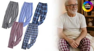 Klassiske ternede pyjamasbukser i varm flannel - perfekte til stille aftener og afslappende morgener