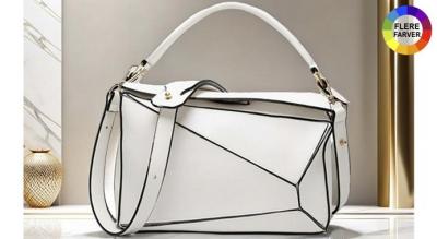 Designer-inspireret tote-/satcheltaske i vegansk læder - justerbar rem, rummeligt rum, 4 farver