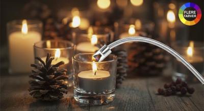 USB-genopladelig metal stearinlys-lighter - moderne vindtæt dekorativt tilbehør til hjemmet