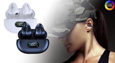 Clip-on Bluetooth-hovedtelefoner med avanceret lydteknologi