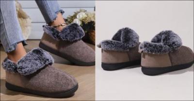 Varme hjemmesko med pelskrave og memory foam komfort - Bløde hjemmesko med pelskrave, memory foam og skridsikker sål. Perfekte til kolde dage og afslapning hjemme. Inkl. levering. Værdi kr. 569,-
