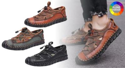 Håndlavede lædersandaler til mænd