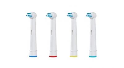 4-pak udskiftningshoveder til InterSpace IP-17A elektrisk tandbørste