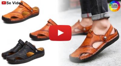 Klassiske og stilfulde sandaler i slidstærkt okseskind