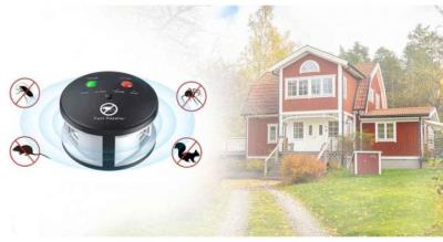 Skadedyrsbekæmper til indendørs brug, der dækker 360 grader og op til 300 m². Afskrækkende middel mod skadedyr som rotter, mus, edderkopper, myrer osv.