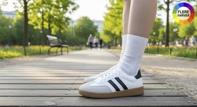 Unisex stribede åndbare sneakers - 7 størrelser og farver