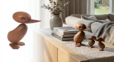 Unik and i ægte teak - klassisk design møder solidt håndværk, en detalje der aldrig går af mode