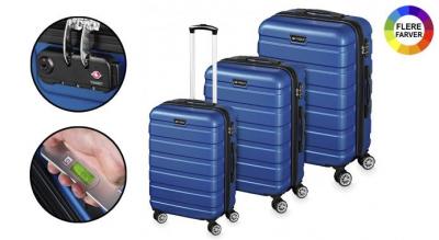 Rejs smart med et holdbart og udvideligt 3-delt kuffertsæt