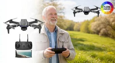 Stabil drone med ét eller to 8K-videokameraer, som er nem at flyve. Tag billeder og optag video i HD, mens du flyver.