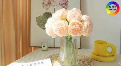 Buket af smukke kunstige pæoner - vælg mellem mange flotte farver
