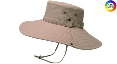 Elegant solhat med stor skygge - beskytter mod sol og UV-stråler