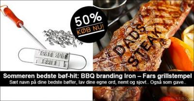 Grillstempel med personlig tekst