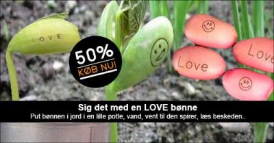 25 bønner med LOVE-tekst