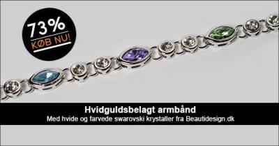 Hvidguldsbelagt armbånd
