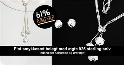 Rose halskæde og øreringe 