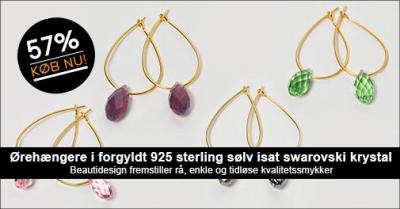 Ørehængere med Swarovski-dråbe