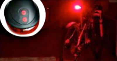 Laserbaglygte med LED