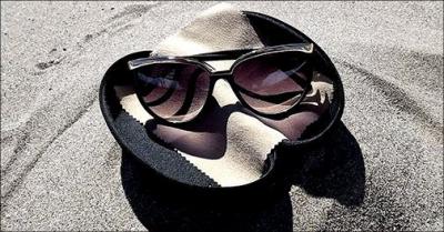 Damesolbriller med guldkant 